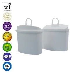Filtre à eau Alapure compatible avec le modèle Braun KWF2 (2 pièces)