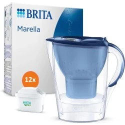 Carafe filtrante Brita Marella Cool + lot de 12 cartouches filtrantes MAXTRA PRO