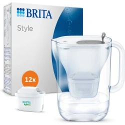 Carafe filtrante Brita Style + lot de 12 cartouches filtrantes MAXTRA PRO