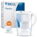Carafe filtrante Brita Marella Cool 2,4 L + 12 cartouches filtrantes Maxtra Pro All-in-1, blanc