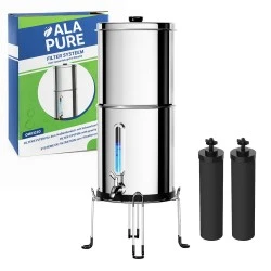 Alapure OWF020 Gravity en acier inoxydable 8,5 litres - Kit de filtration par gravité