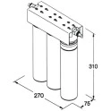 Système de filtration d'eau encastrable FT-line 3 sans charbon argenté