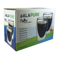 Verres isothermes à double paroi pour café Alapure ALA-GLS21