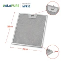Filtre métallique Alapure compatible avec le modèle Faber 1330071330, 300 x 252 x 9 mm