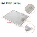 Filtre métallique Alapure compatible avec Inventum 40600909001 340 x 275 mm