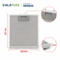 Filtre métallique Alapure compatible avec le modèle Klarstein 10034872, 230 x 257 mm