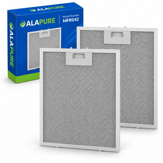 Filtre métallique Alapure compatible avec le modèle Klarstein 10032227, 258 x 318 mm (2 pièces)