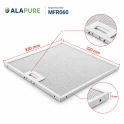 Filtre métallique Alapure compatible avec Neff 362381 / 00362381 320 x 330 mm