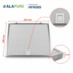 Filtre métallique Alapure compatible avec IKEA 4055366613 333 x 295 x 8 mm