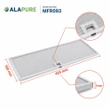 Filtre métallique Alapure compatible avec le modèle Juno 50286533000, 160 x 424 mm (2 pièces)