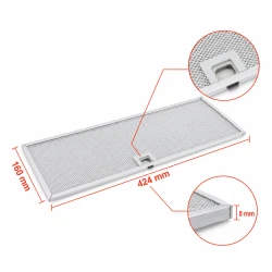 Filtre métallique Zanker 50286533000 160 x 424 mm (2 pièces)