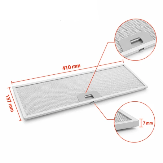 Filtre métallique Progress 50286534008 137 x 410 mm (2 pièces)