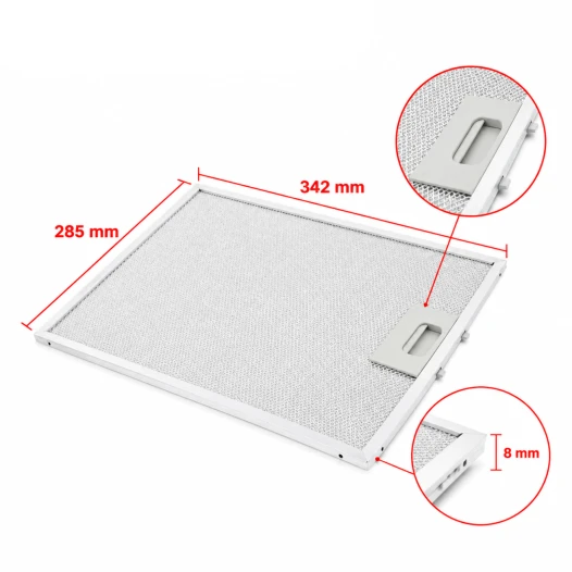 Filtre métallique AEG 80876790 / 4055467700 343 x 285 mm