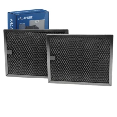 Filtre à charbon réutilisable Alapure, compatible avec AEG 140237131010, 197 x 143 mm (2 pièces)