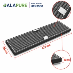 Alapure HFK3988 Compatible avec le filtre à charbon Miele DKF18-P