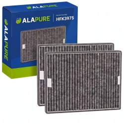 Alapure HFK3975 Compatible avec le filtre à charbon Miele DKF19-P / FWKM-1423 (2 pièces)