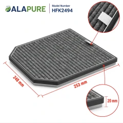 Alapure HFK2494 Compatible avec le filtre à charbon Miele DKF9-P