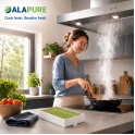 Filtre à charbon Alapure CleanAir Plus compatible avec les modèles Bosch Série 4 / Série 6 / Série 8 (4 pièces)