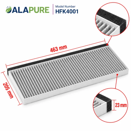 Filtre à charbon Alapure CleanAir compatible avec Siemens  20004001 / 11025806