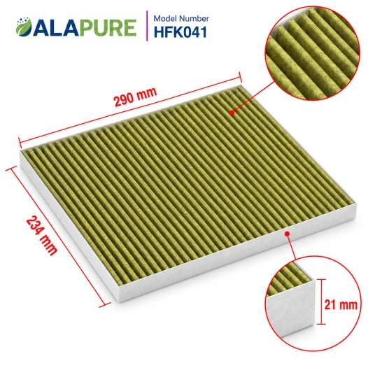 Filtre à charbon Alapure CleanAir Plus compatible avec Gaggenau 11034226 / 17004037 / AA200121 (3 pièces)