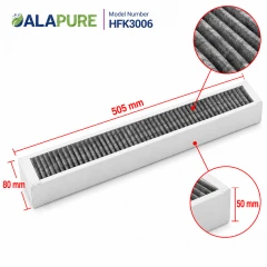 Filtre anti-odeurs et anti-particules fines Alapure HFK3006, compatible avec le modèle HF3006