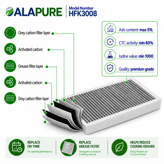 Filtre anti-odeurs et anti-particules Alapure compatible avec l'Etna HF3008