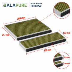 Alapure Cleanair Plus compatible avec Siemens 17008358 / LZ11KKB16 (2 pièces)