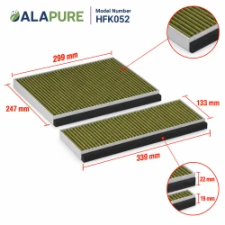 Alapure Cleanair Plus compatible avec Siemens 17008358 / LZ11KKB16 (2 pièces)