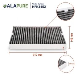 Filtre à charbon Alapure compatible avec le modèle Miele DKF35-P