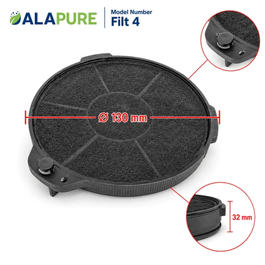 Filtre à charbon Alapure compatible avec CATA 02859394 / CARBFILT4