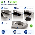 Filtre à charbon Alapure compatible avec Neff 11022296