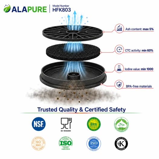 Filtre à charbon Alapure compatible avec les modèles Siemens 00796390 / 796390 / LZ52751