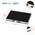 Filtre à charbon Alapure compatible avec Neff 00744077 / 00669659 / 744077