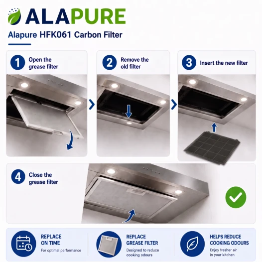 Filtre à charbon Alapure compatible avec le filtre à charbon Airforce AFFCA267 / AFCFCA267