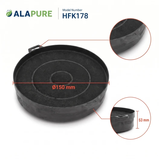 Filtre à charbon Alapure compatible avec les modèles Bosch 00644366 / 00353121 / DHZ5425 / DHZ5465 / LZ55250 / LZ55350