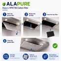 Filtre à charbon Alapure compatible avec le modèle Constructa 00460736 / 460736