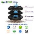 Filtre à charbon Alapure compatible avec Beko 9197068268 (2 pièces)