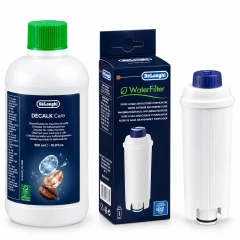 Kit d'entretien Delonghi DLSC002 : filtre à eau + détartrant DLSC500