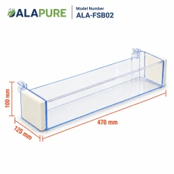 Bac à bouteilles Alapure compatible avec le réfrigérateur Siemens, référence 704760 / 00704760 / 470 x 125 mm