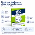 Alapure 3-en-1 Détartrant / Dégraissant compatible avec AEG Clean & Care 9029803823 (12 pièces)