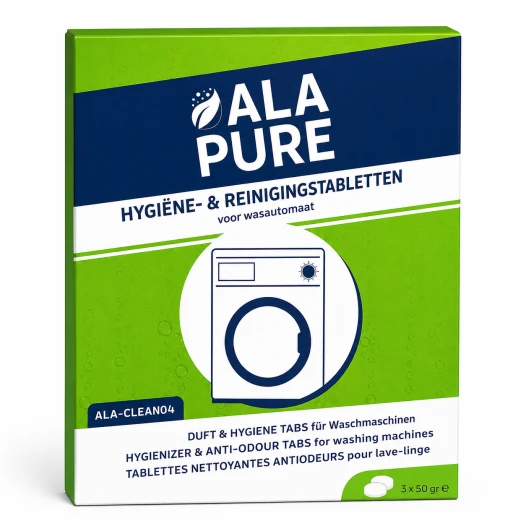 Nettoyant et désodorisant Alapure compatible avec le WPRO AFR301 / 484000001180 / 484000008427 / Powerfresh pour lave-linge / DAFR108
